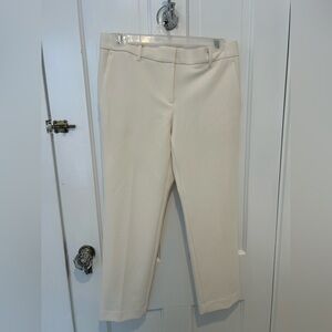 Ann Taylor Cream Straight Leg Pants